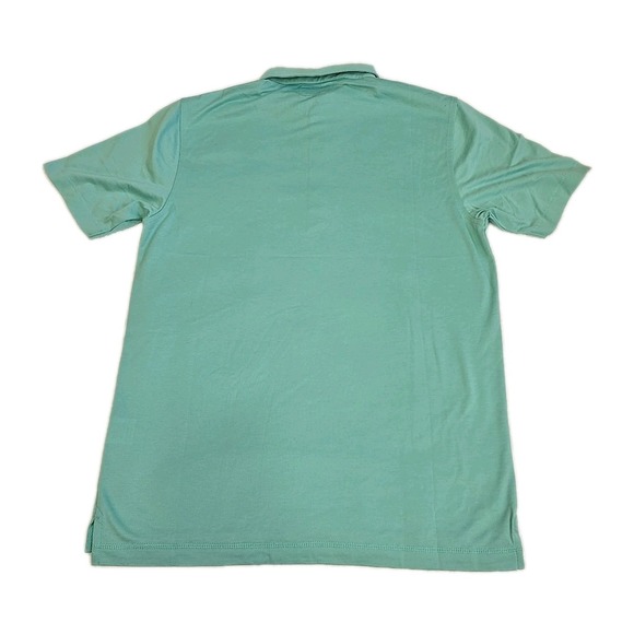 Linksoul Shirt Mens Smal Aloe Green Dry Tek Short Sleeve Golf Polo LS1242 Button - Picture 5 of 5